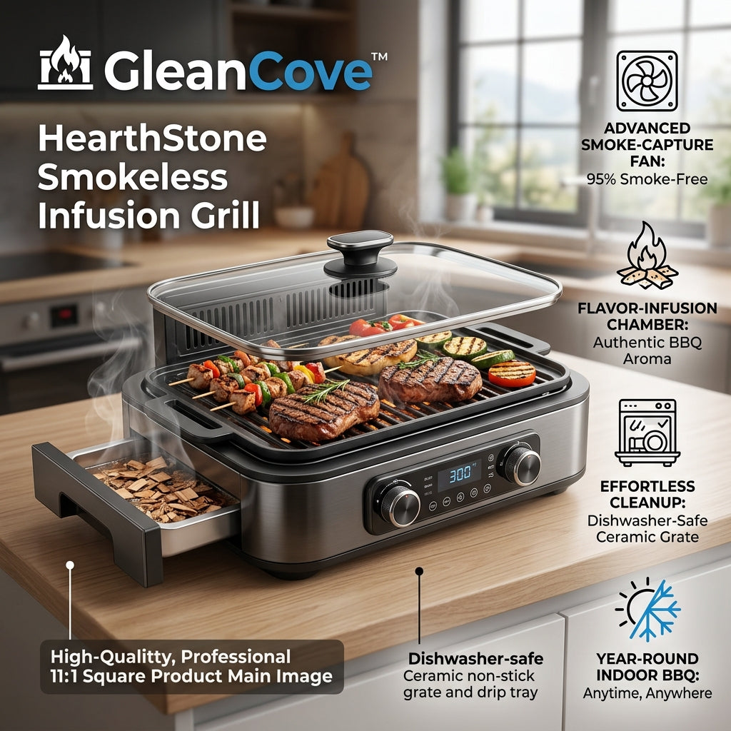 GleanCove™ HearthStone Smokeless Infusion Grill