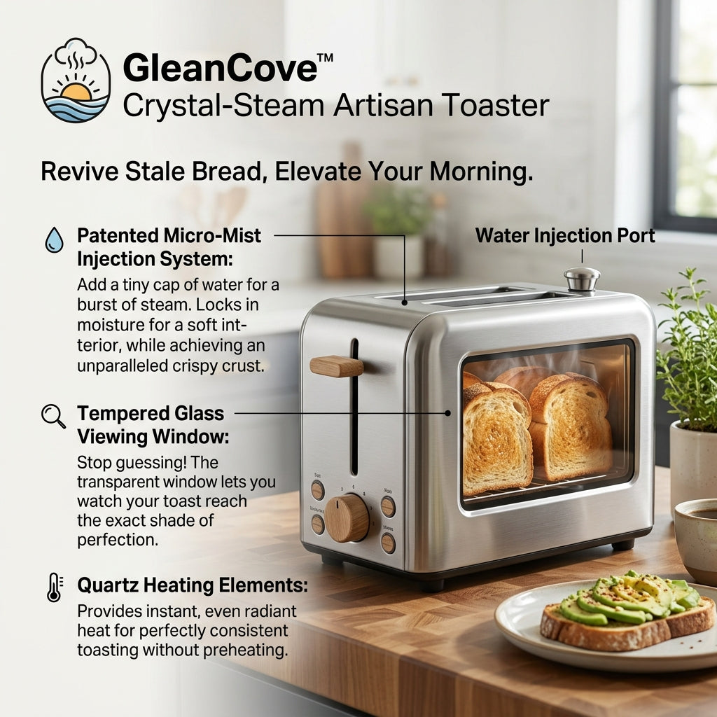 GleanCove™ Crystal-Steam Artisan Toaster